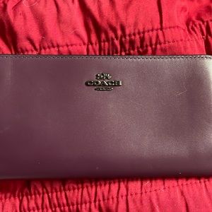 Coach Large Bifold Purple Wallet